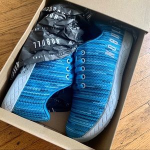 NOBULL 7.5 Blue Linear Trainers - EUC